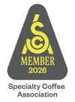 rounded SCA triangle logo, yellow on grey