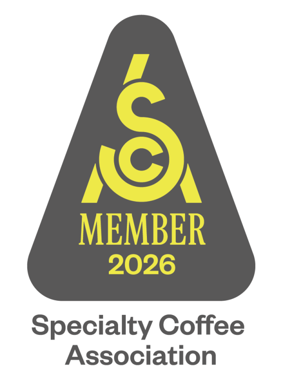 rounded SCA triangle logo, yellow on grey